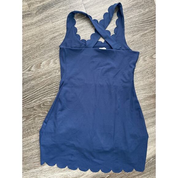 NWT J.Crew Scalloped Active Dress In Navy Blue Size Small - Picture 7 of 7